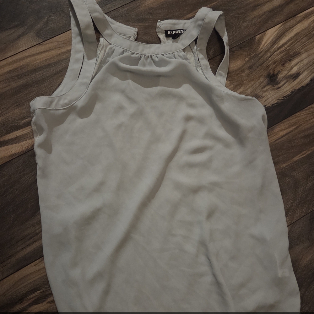 Express Women's Light Gray Tank Top